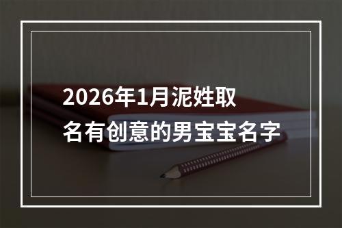 2026年1月泥姓取名有创意的男宝宝名字