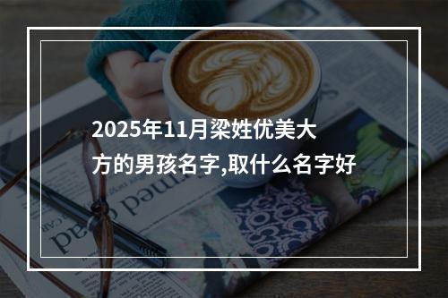2025年11月梁姓优美大方的男孩名字,取什么名字好