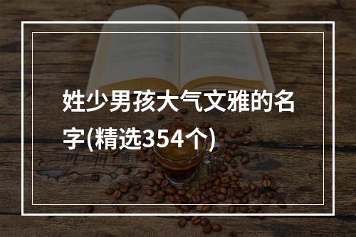 姓少男孩大气文雅的名字(精选354个)
