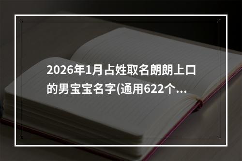 2026年1月占姓取名朗朗上口的男宝宝名字(通用622个)