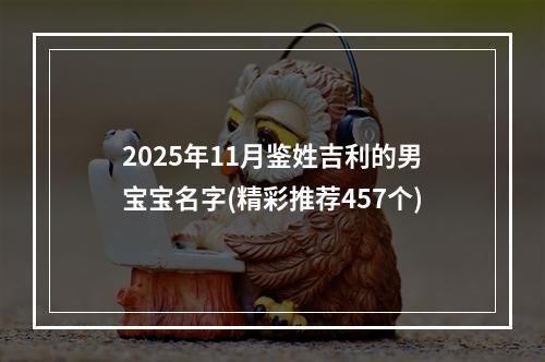 2025年11月鉴姓吉利的男宝宝名字(精彩推荐457个)