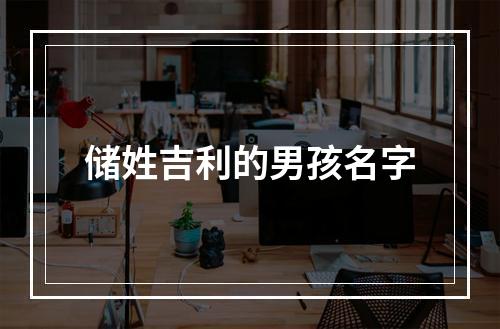 储姓吉利的男孩名字