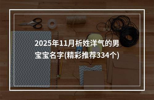 2025年11月析姓洋气的男宝宝名字(精彩推荐334个)