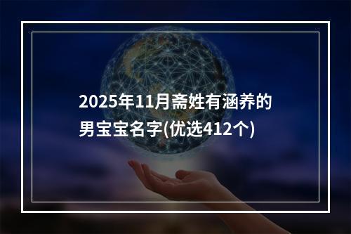 2025年11月斋姓有涵养的男宝宝名字(优选412个)