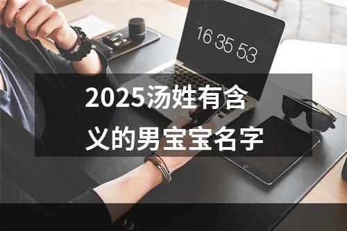 2025汤姓有含义的男宝宝名字
