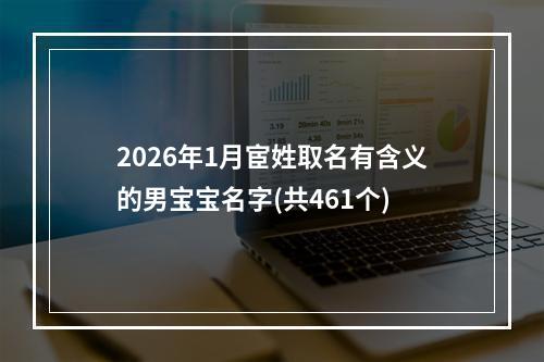 2026年1月宦姓取名有含义的男宝宝名字(共461个)