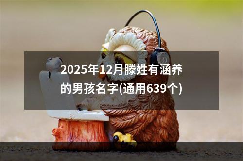 2025年12月滕姓有涵养的男孩名字(通用639个)