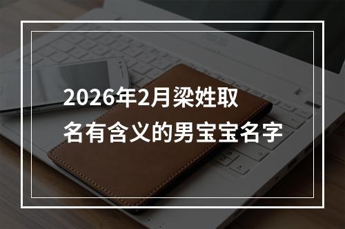 2026年2月梁姓取名有含义的男宝宝名字