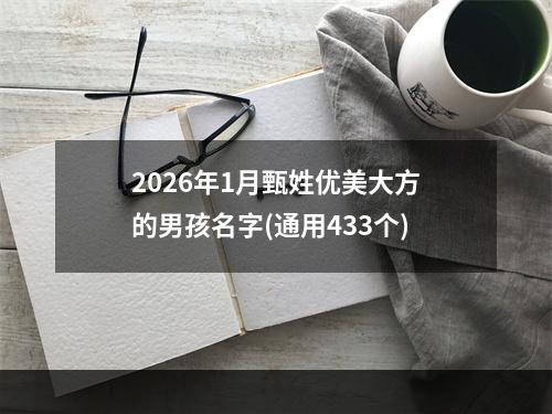 2026年1月甄姓优美大方的男孩名字(通用433个)