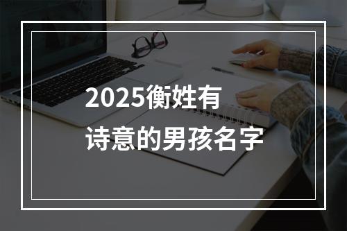 2025衡姓有诗意的男孩名字