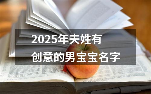 2025年夫姓有创意的男宝宝名字