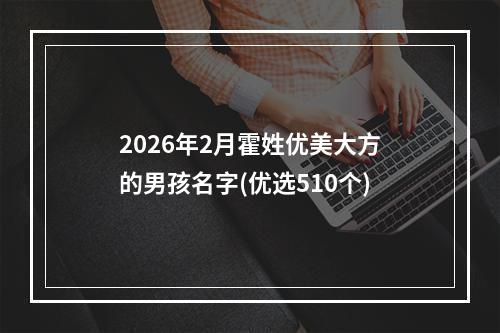 2026年2月霍姓优美大方的男孩名字(优选510个)