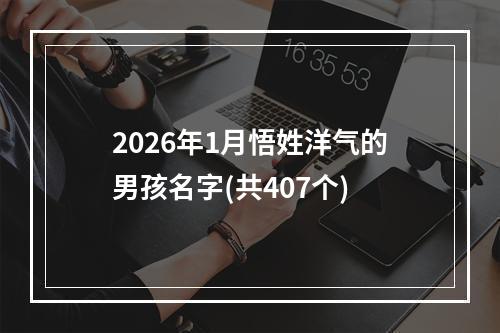2026年1月悟姓洋气的男孩名字(共407个)