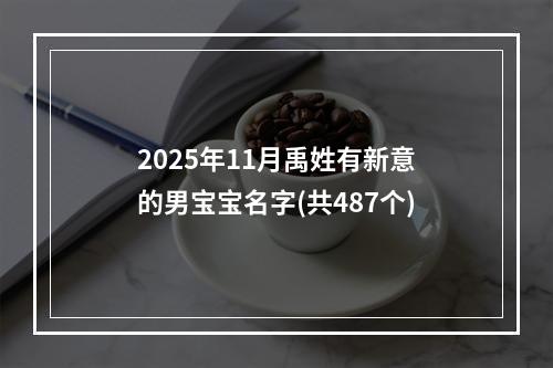 2025年11月禹姓有新意的男宝宝名字(共487个)