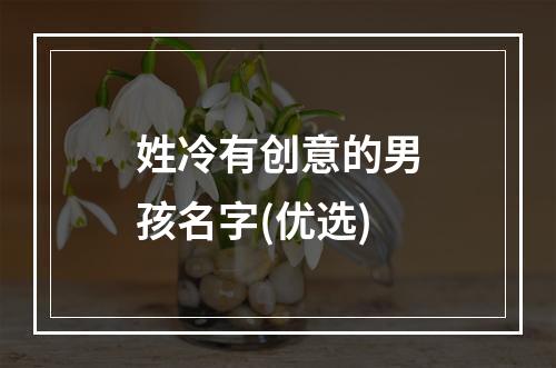 姓冷有创意的男孩名字(优选)