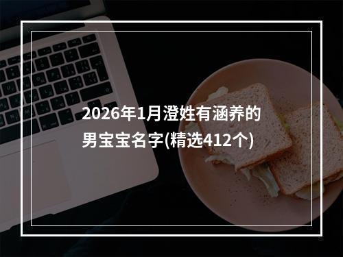 2026年1月澄姓有涵养的男宝宝名字(精选412个)