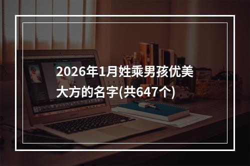 2026年1月姓乘男孩优美大方的名字(共647个)