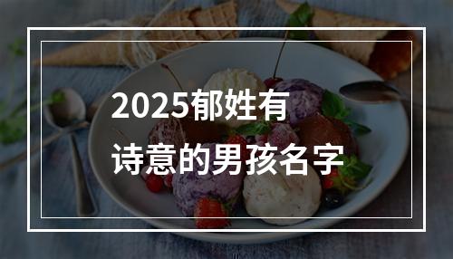 2025郁姓有诗意的男孩名字