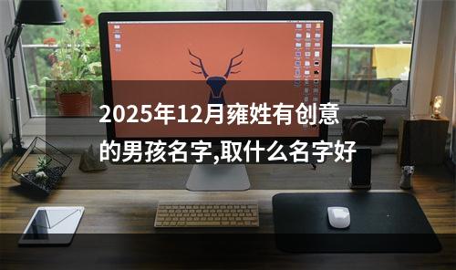 2025年12月雍姓有创意的男孩名字,取什么名字好