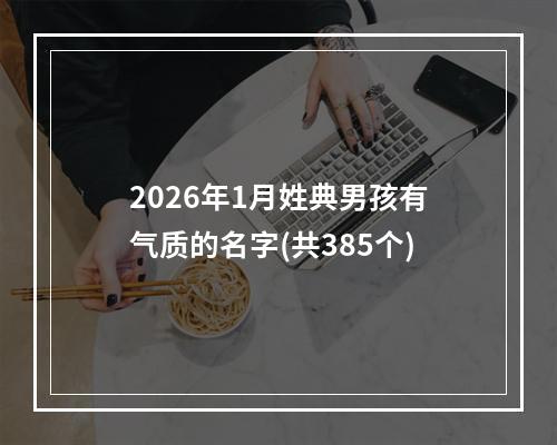 2026年1月姓典男孩有气质的名字(共385个)