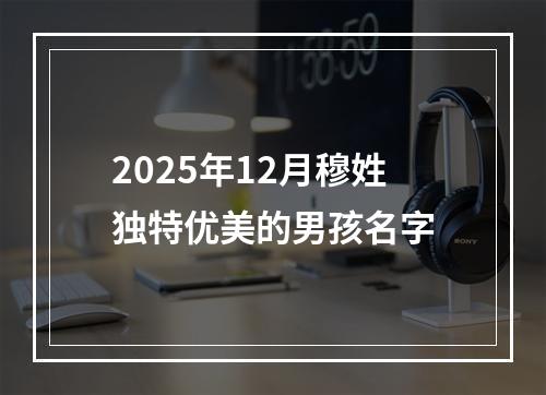 2025年12月穆姓独特优美的男孩名字
