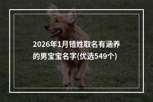 2026年1月错姓取名有涵养的男宝宝名字(优选549个)