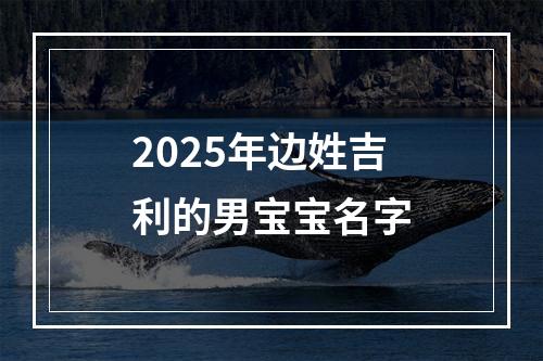 2025年边姓吉利的男宝宝名字