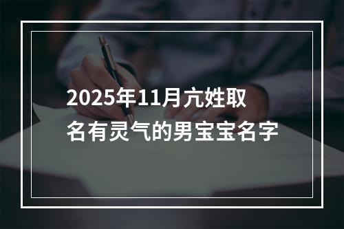 2025年11月亢姓取名有灵气的男宝宝名字