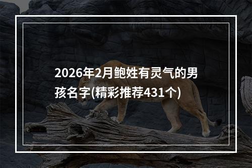 2026年2月鲍姓有灵气的男孩名字(精彩推荐431个)