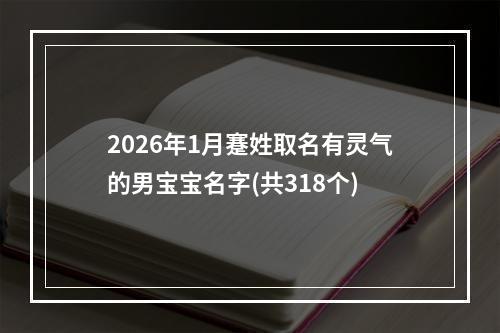2026年1月蹇姓取名有灵气的男宝宝名字(共318个)