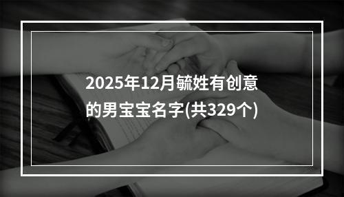 2025年12月毓姓有创意的男宝宝名字(共329个)