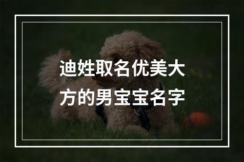 迪姓取名优美大方的男宝宝名字