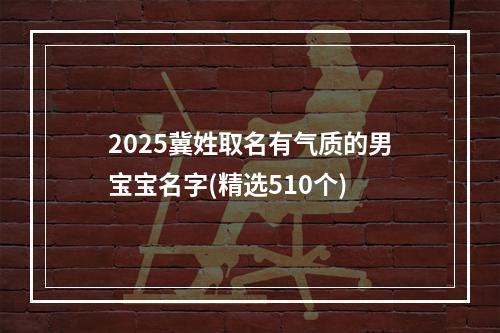 2025冀姓取名有气质的男宝宝名字(精选510个)