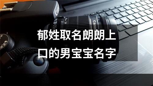 郁姓取名朗朗上口的男宝宝名字