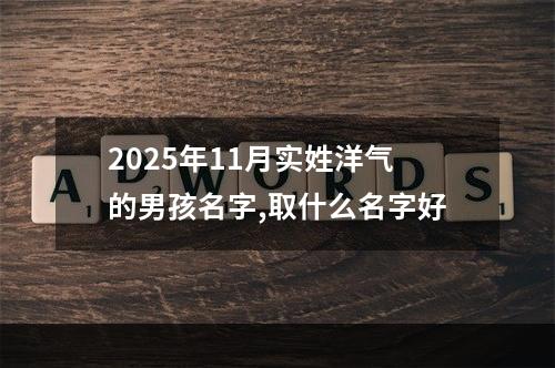 2025年11月实姓洋气的男孩名字,取什么名字好