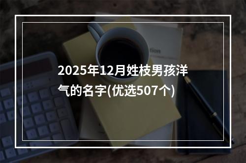 2025年12月姓枝男孩洋气的名字(优选507个)