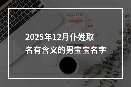 2025年12月仆姓取名有含义的男宝宝名字