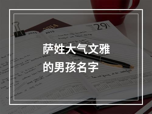 萨姓大气文雅的男孩名字