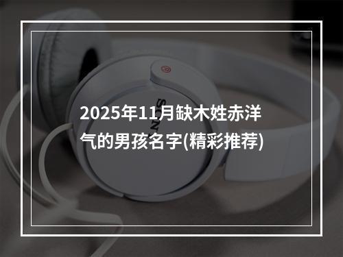 2025年11月缺木姓赤洋气的男孩名字(精彩推荐)