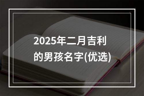 2025年二月吉利的男孩名字(优选)