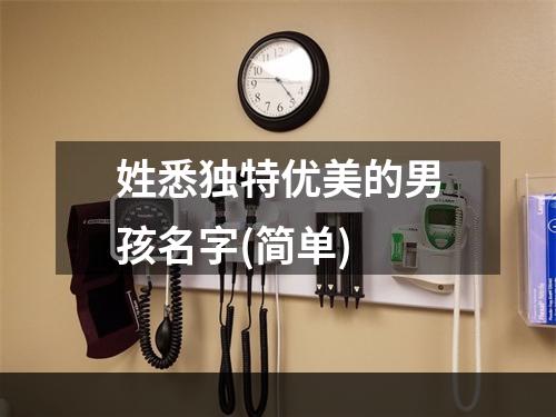 姓悉独特优美的男孩名字(简单)