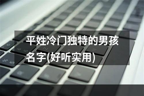 平姓冷门独特的男孩名字(好听实用)
