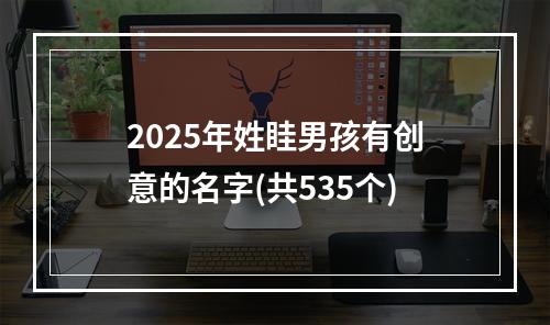 2025年姓眭男孩有创意的名字(共535个)