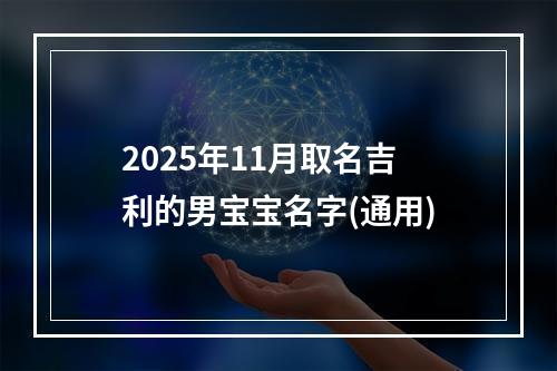 2025年11月取名吉利的男宝宝名字(通用)