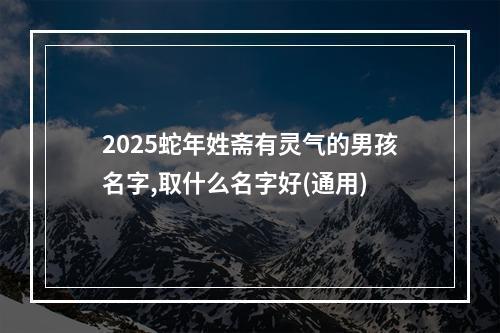 2025蛇年姓斋有灵气的男孩名字,取什么名字好(通用)