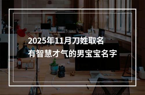 2025年11月刀姓取名有智慧才气的男宝宝名字
