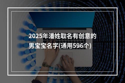 2025年潘姓取名有创意的男宝宝名字(通用596个)