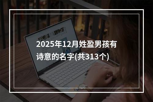 2025年12月姓盈男孩有诗意的名字(共313个)