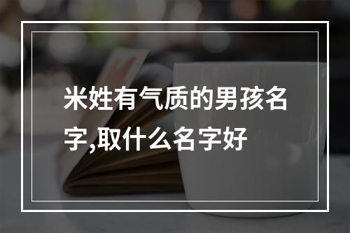 米姓有气质的男孩名字,取什么名字好