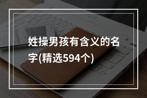 姓操男孩有含义的名字(精选594个)